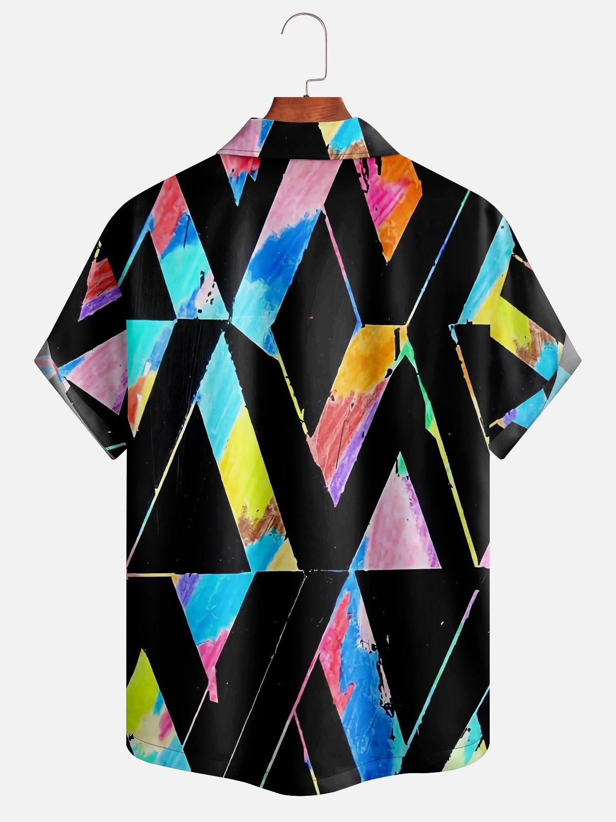 Moisture-wicking Art Geomatric Aloha Shirt