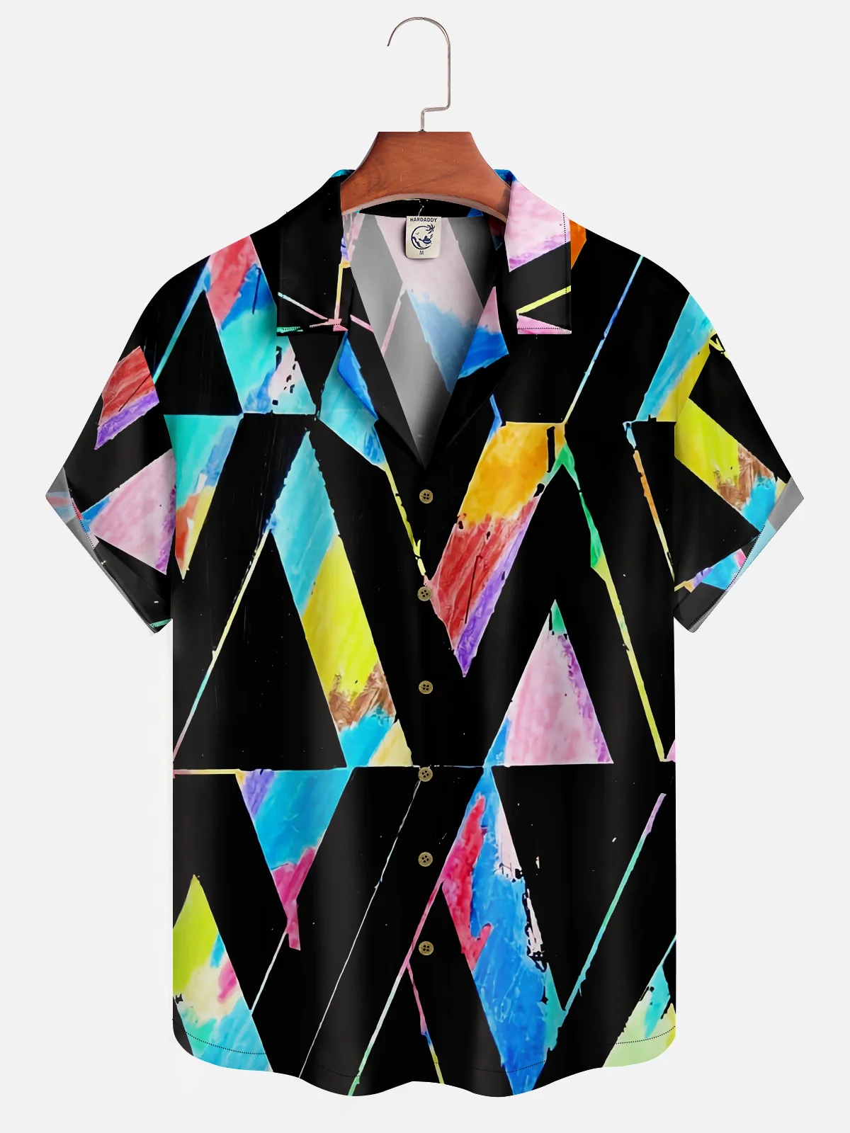 Moisture-wicking Art Geomatric Aloha Shirt