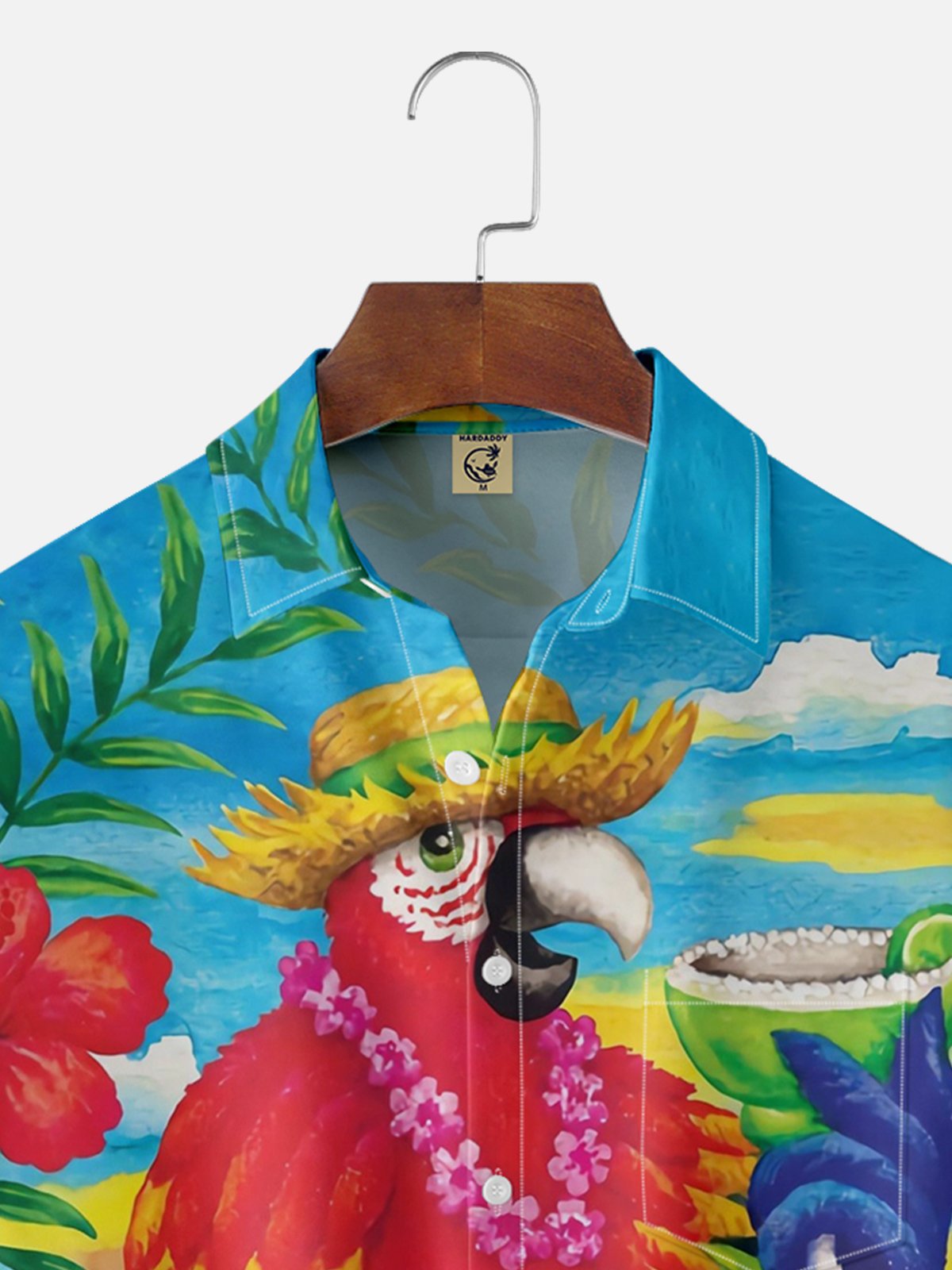 Moisture-wicking Its 5 o'clock somewhere Parrots Chest Pocket Hawaiian Shirt