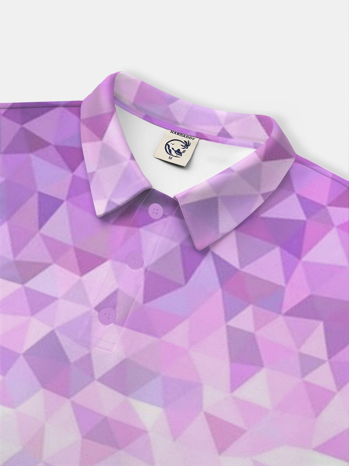 Moisture Wicking Golf Polo 3D Gradient Color Abstract Geometry