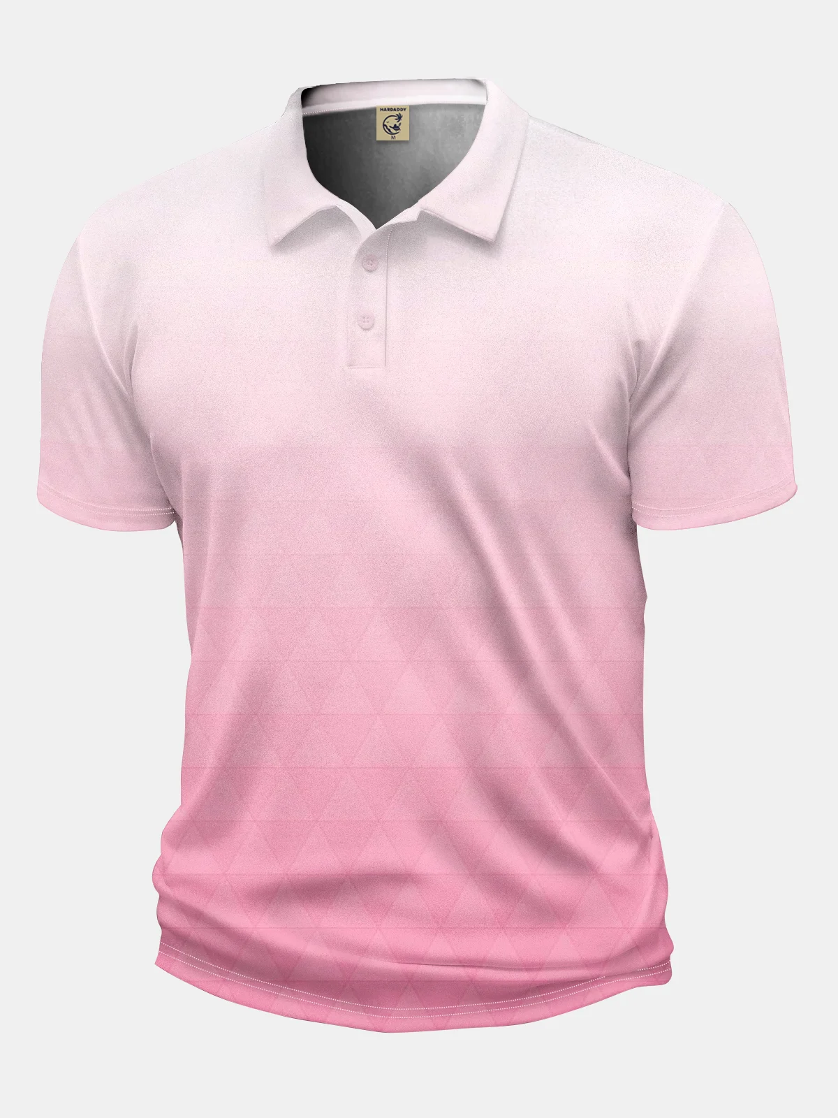 Moisture Wicking Golf Polo 3D Gradient Color Abstract Geometry