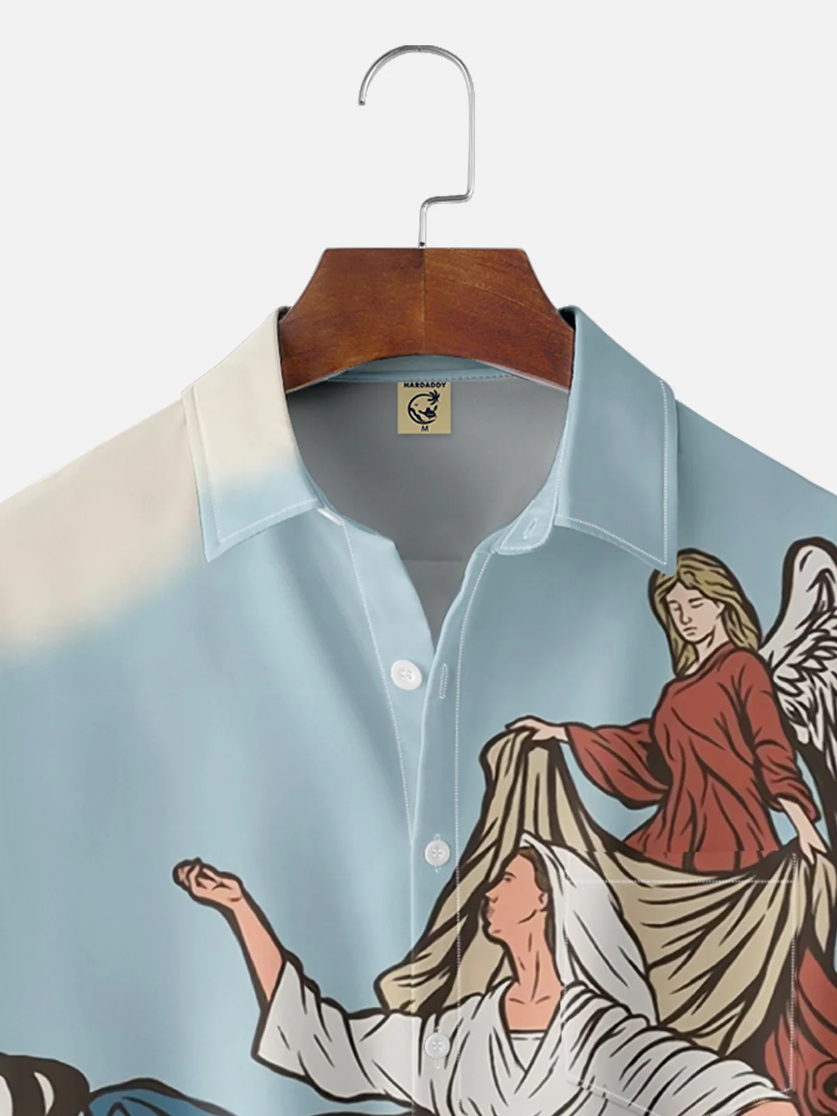 Moisture-wicking Art of the Assumption Chest Pocket Hawaiian Shirt