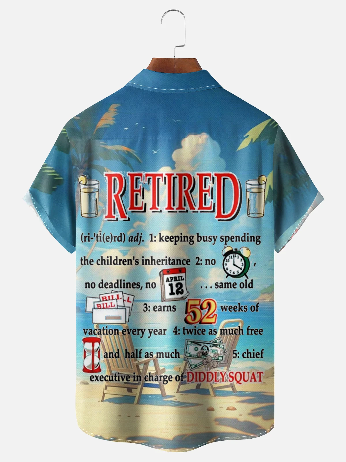 moisture wicking Retirement Time Hawaiian Shirt