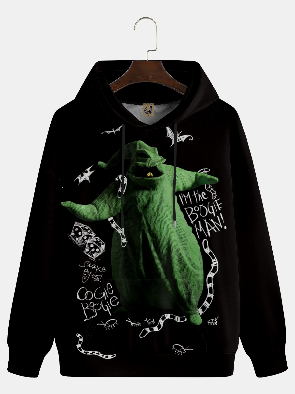 Moisture-wicking Ghost Art Illustration Hooded Long Sleeve Sweatshirt