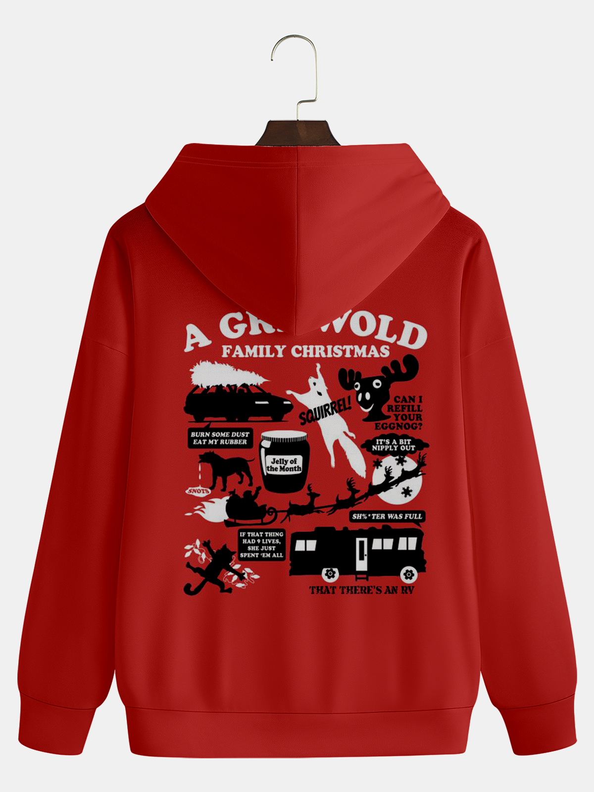 Moisture-wicking GRISWOLD Art Illustration Hooded Long Sleeve Sweatshirt