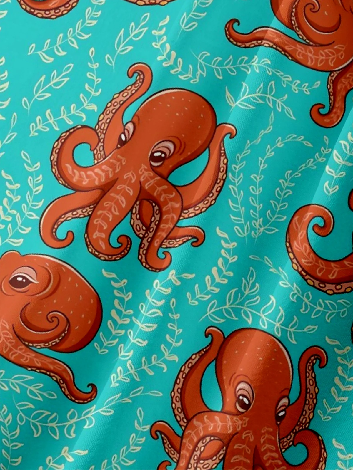 Moisture Wicking Octopus Hawaiian Shirt