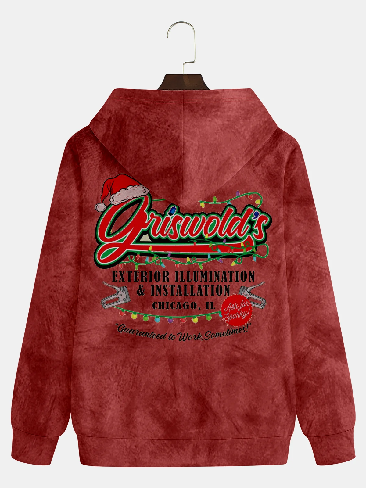 Moisture-wicking GRISWOLD Word Art Hooded Long Sleeve Sweatshirt