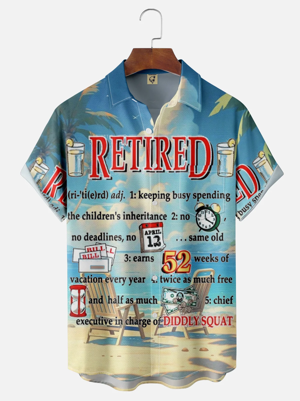 moisture wicking Retirement Time Hawaiian Shirt