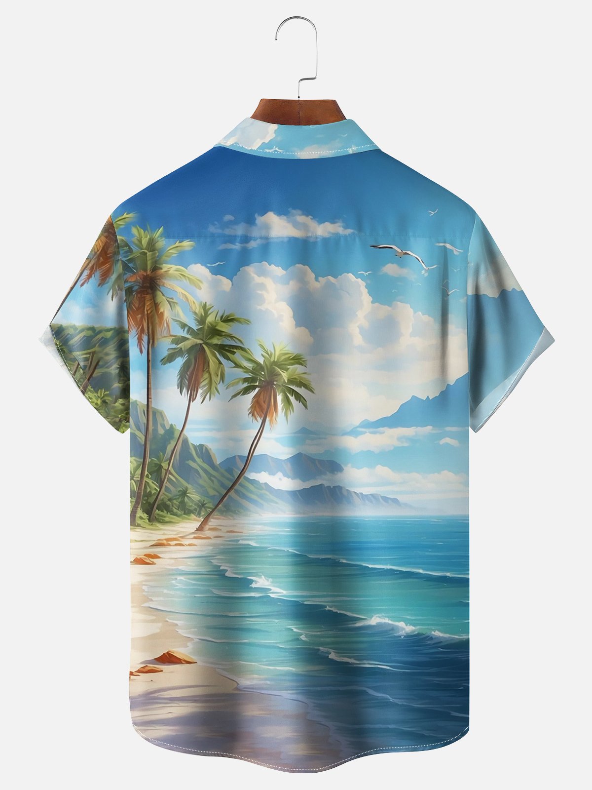 Moisture-wicking It's 5 o'clock Beach Chest Pocket Hawaiian Shirt