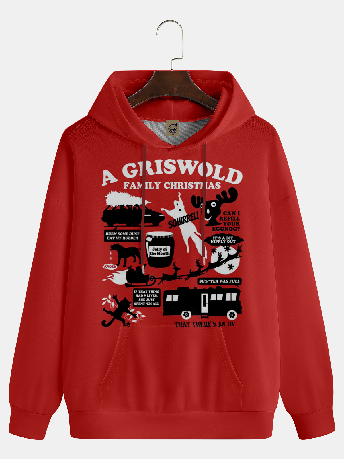 Moisture-wicking GRISWOLD Art Illustration Hooded Long Sleeve Sweatshirt