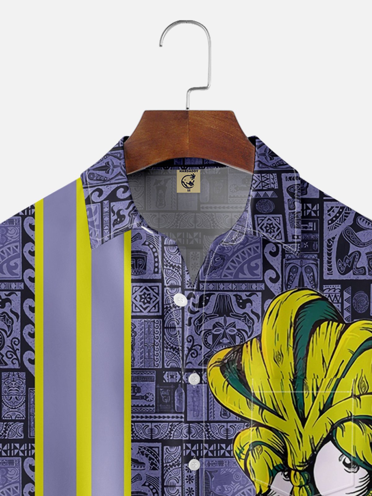 Moisture-wicking TIKI Art Creation Chest Pocket Hawaiian Shirt