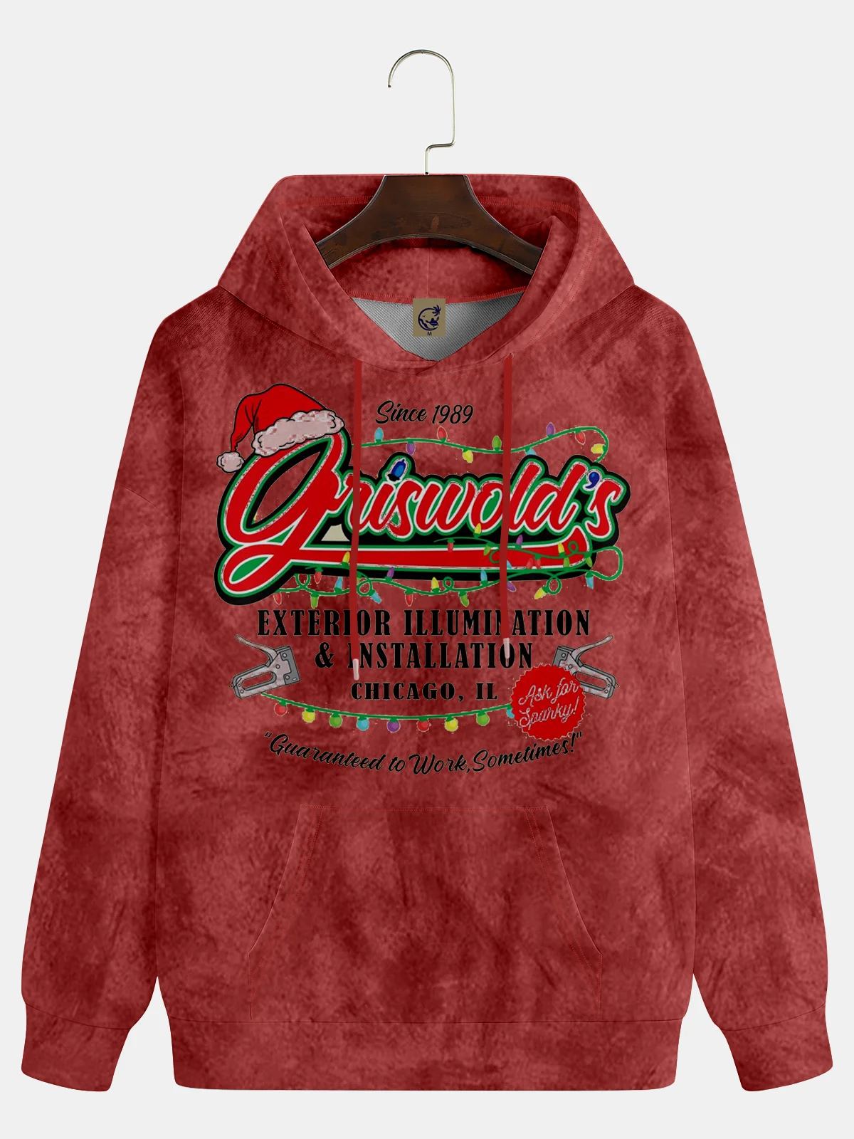 Moisture-wicking GRISWOLD Word Art Hooded Long Sleeve Sweatshirt