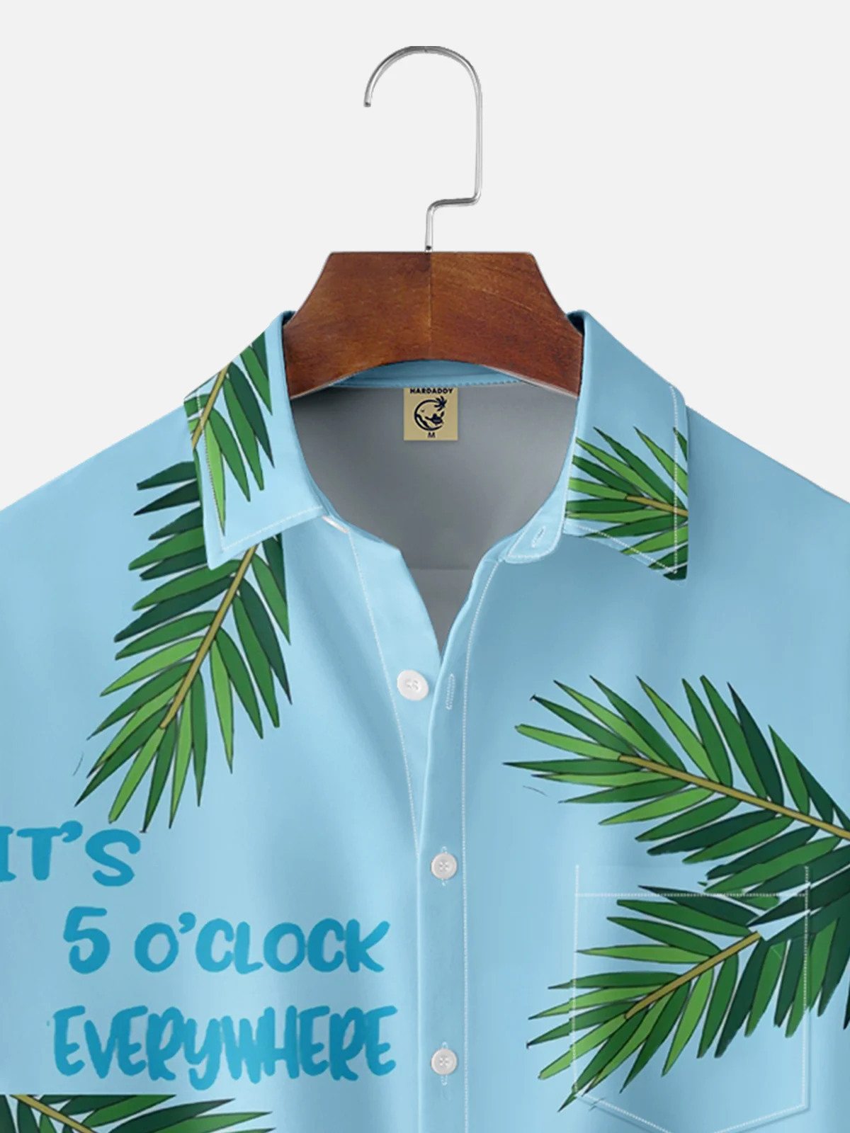 Moisture-wicking It's 5 o'clock Chest Pocket Hawaiian Shirt