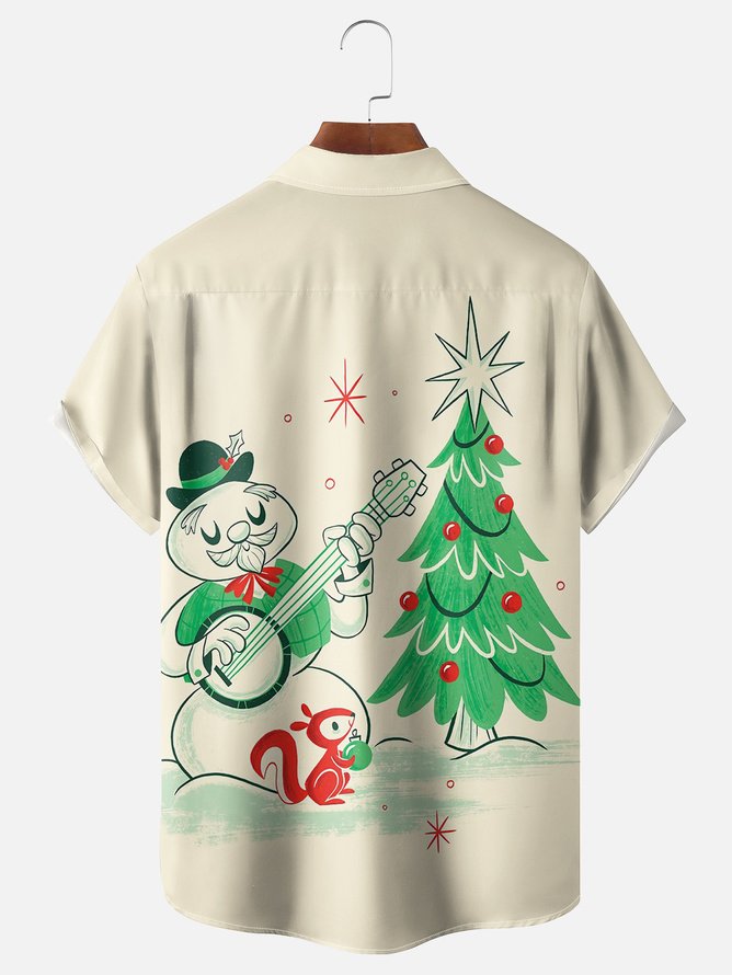 Tall Size Moisture-wicking Christmas Santa Bowling Shirt