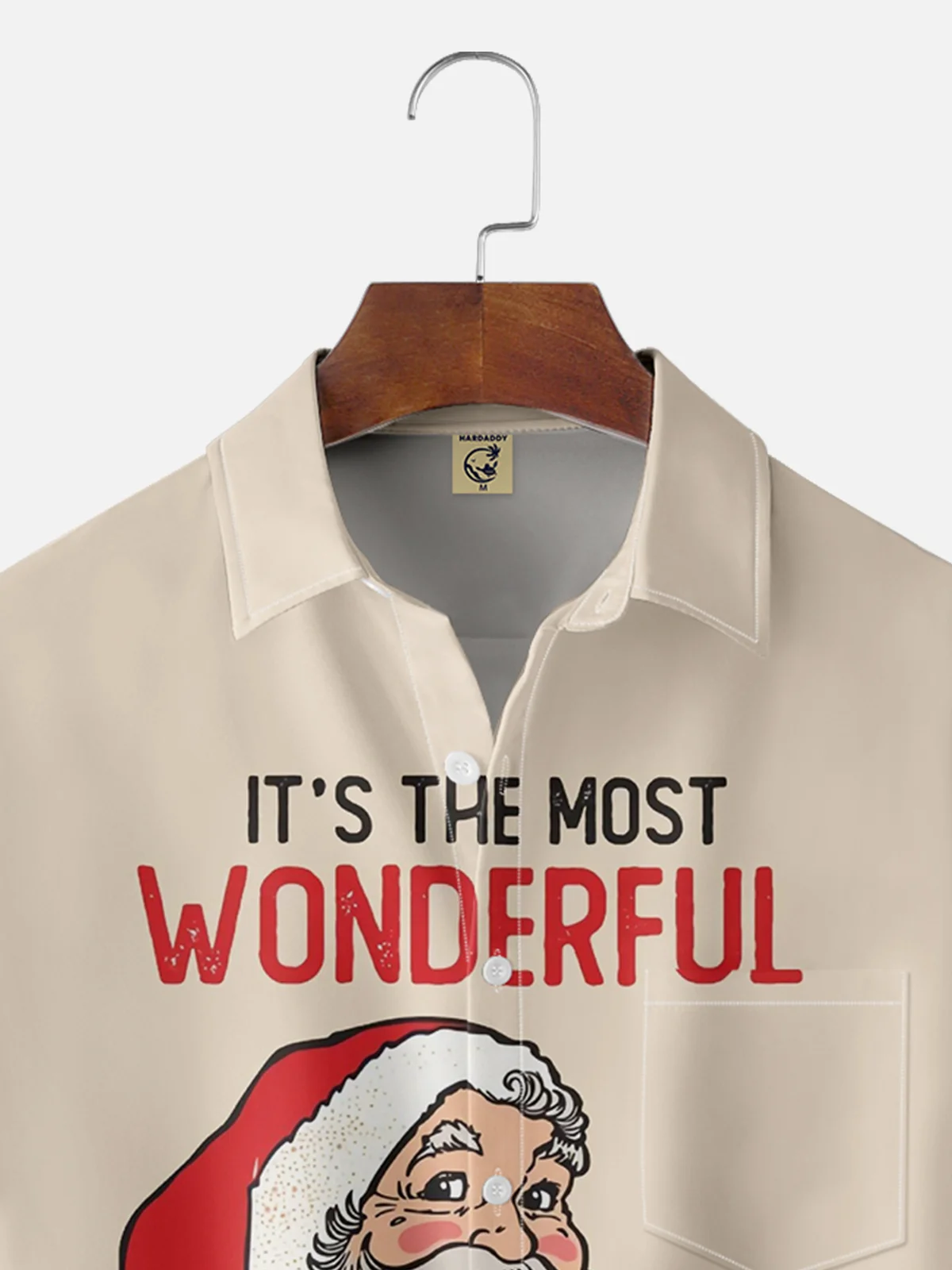 Moisture-wicking Santa Christmas Hawaiian Shirt