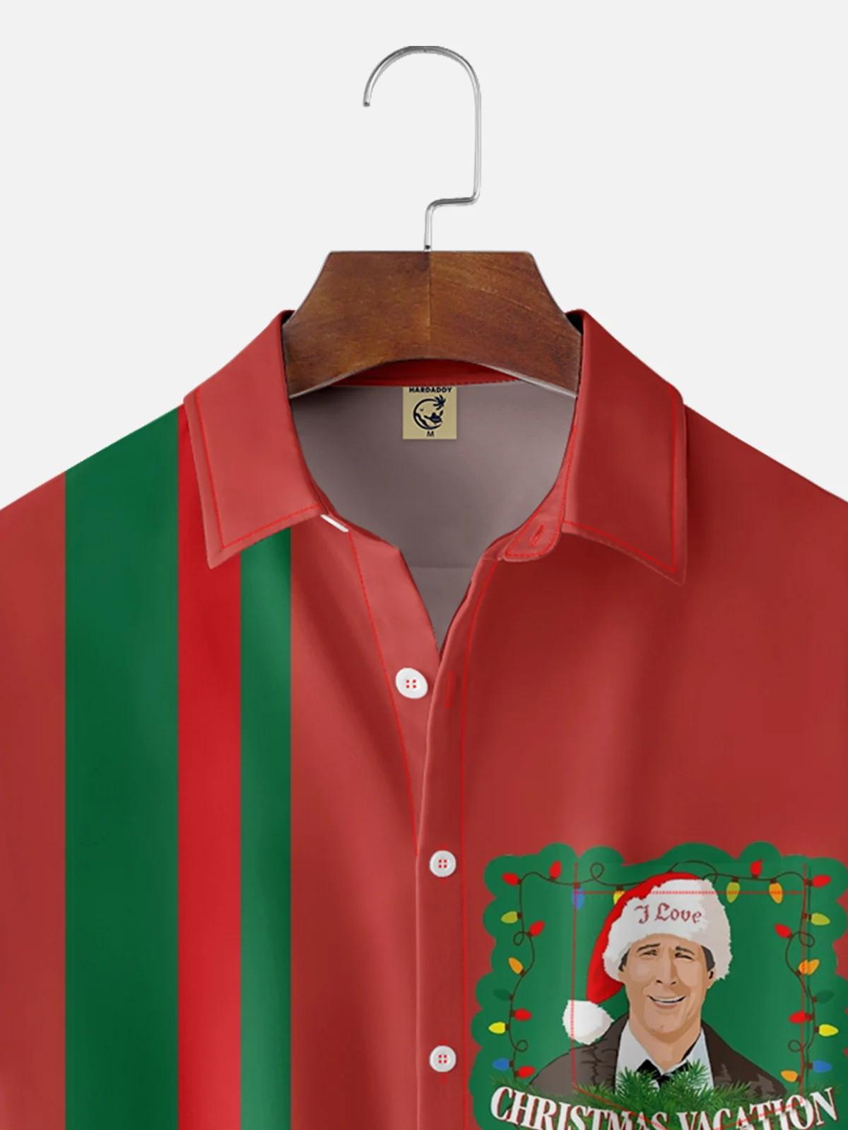 Moisture-wicking Christmas Griswold Chest Pocket Bowling Shirt