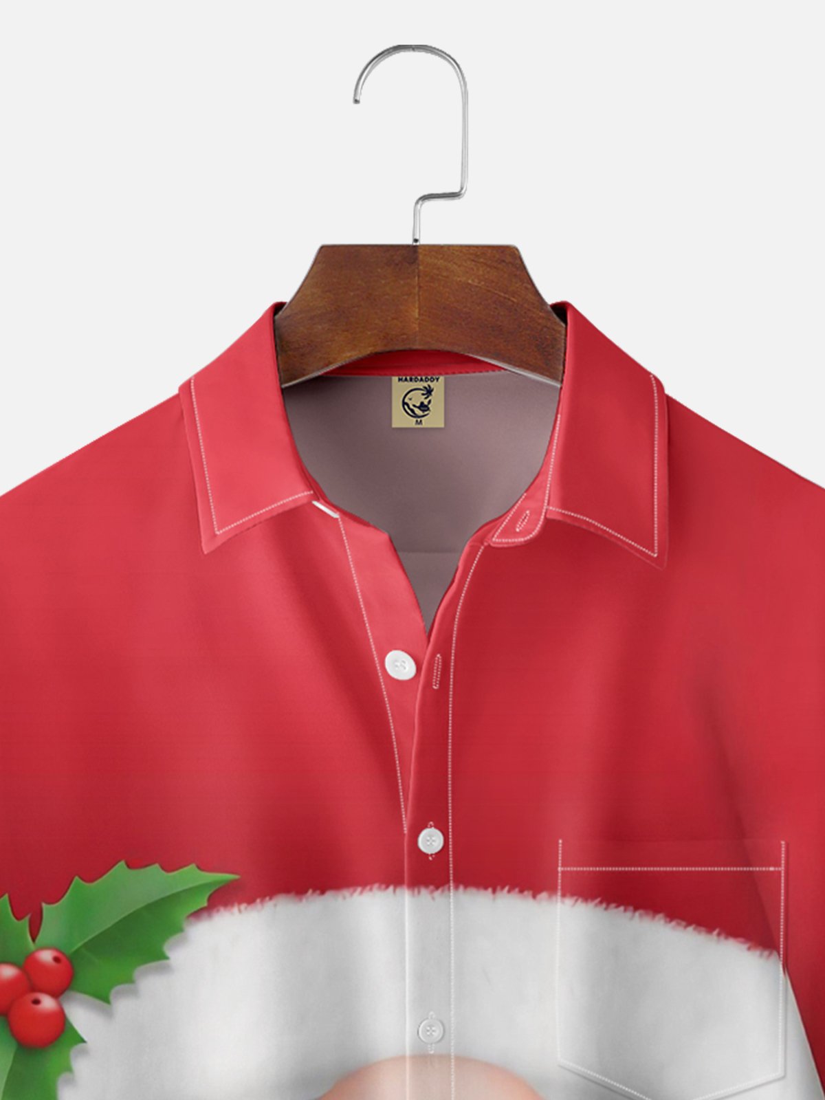 Moisture-wicking Christmas Grome Chest Pocket Holiday Shirt