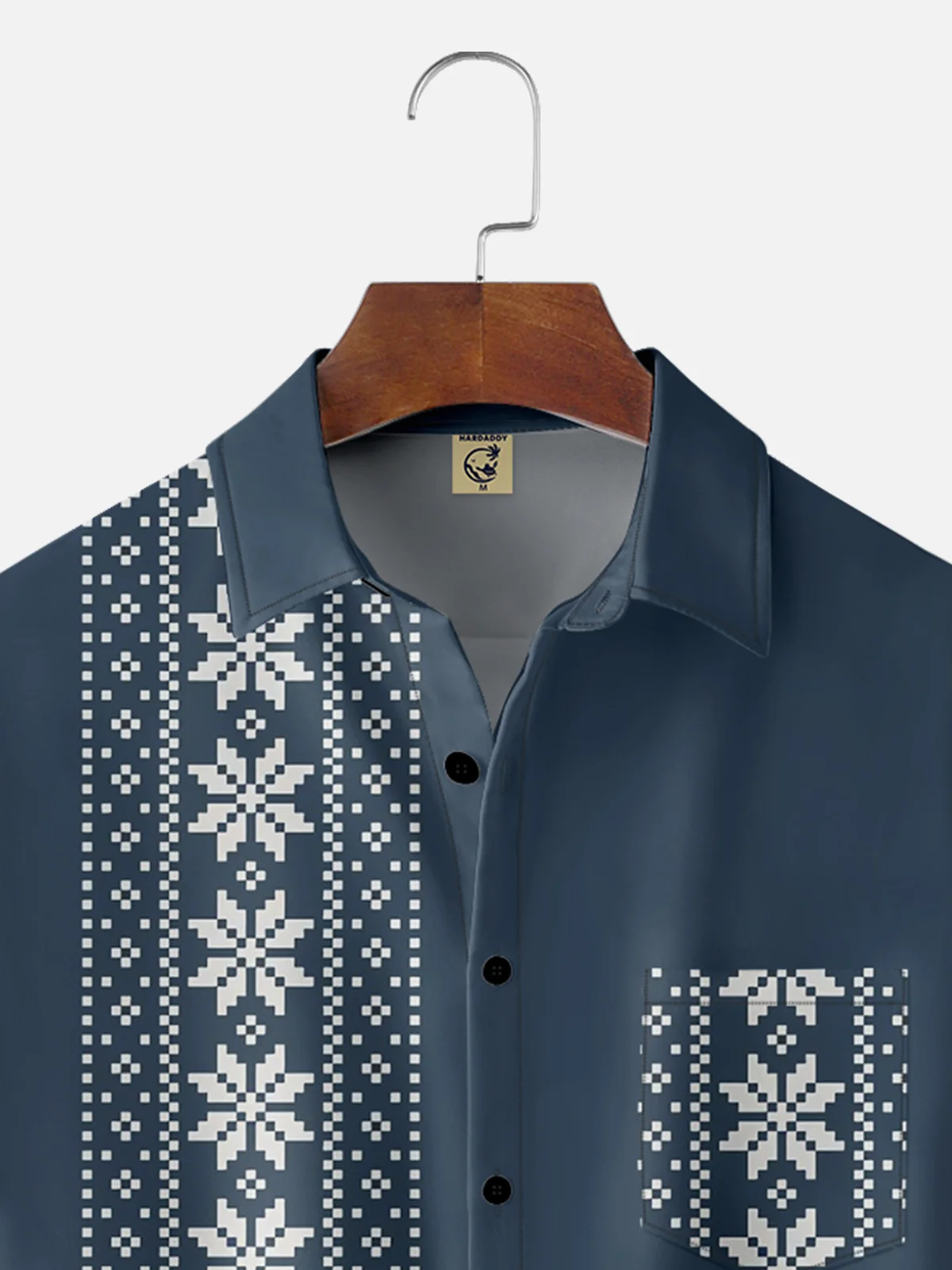 Moisture-wicking Ethnic Chest Pocket Bowling Shirt