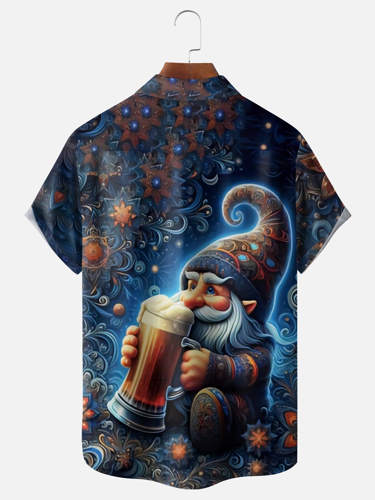 Moisture-wicking Gnomes Chest Pocket Hawaiian Shirt