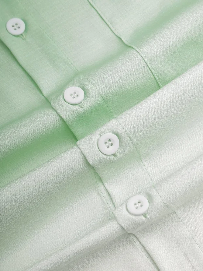 Tall Size  Moisture wicking Gradient Color Short Sleeve Resort Shirt