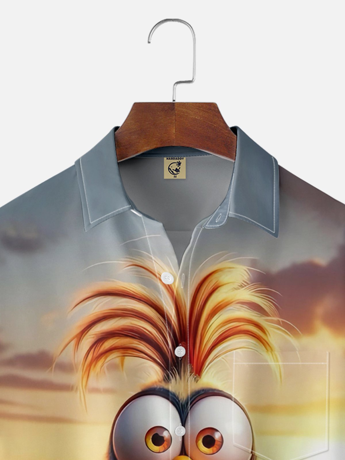 Moisture-wicking Chicken Chest Pocket Hawaiian Shirt