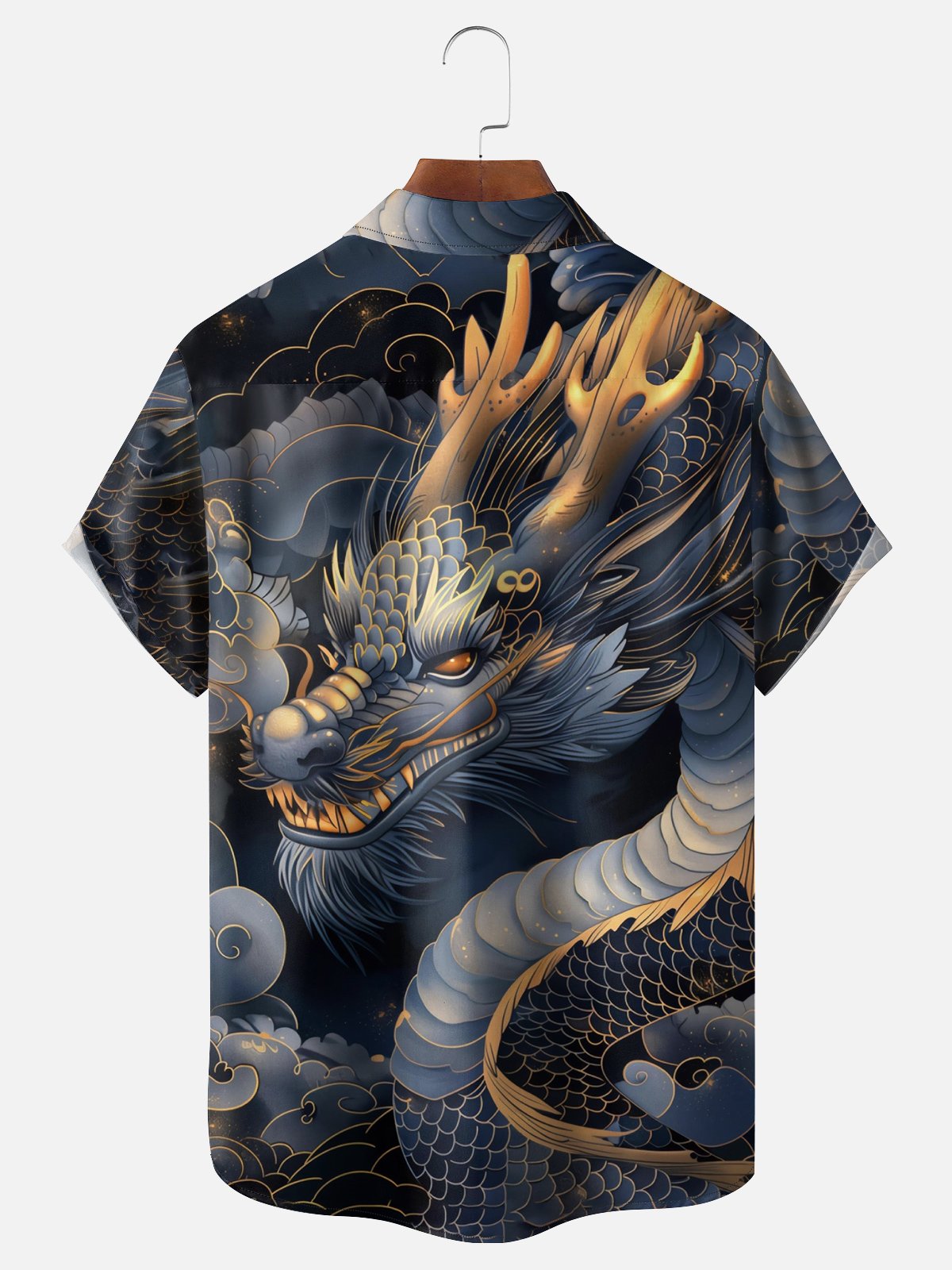 Moisture-wicking Dragon Chest Pocket Casual Shirt