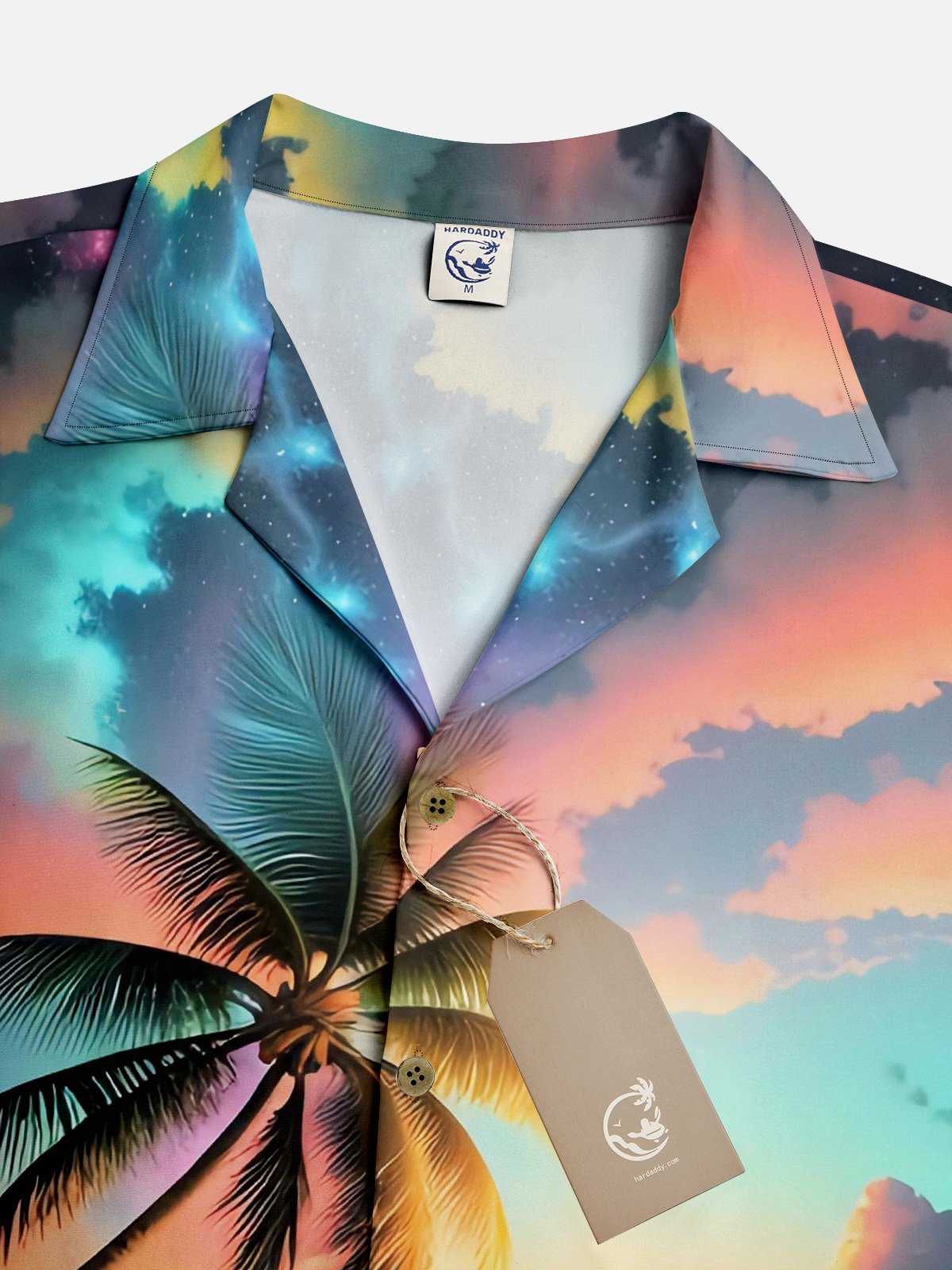 Moisture-wicking Beach Palm Aloha Shirt