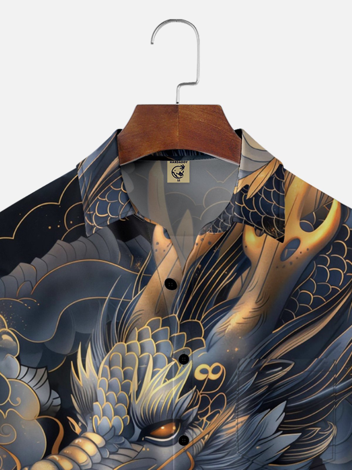 Moisture-wicking Dragon Chest Pocket Casual Shirt