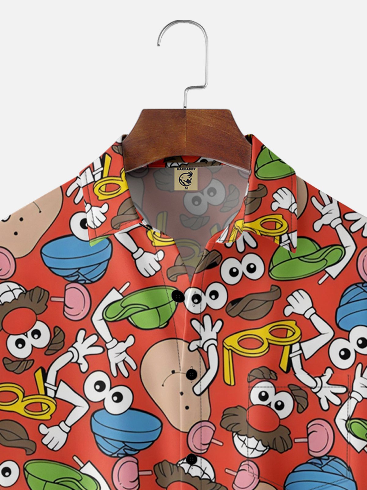 Moisture-wicking Cartoon Chest Pocket Casual Shirt