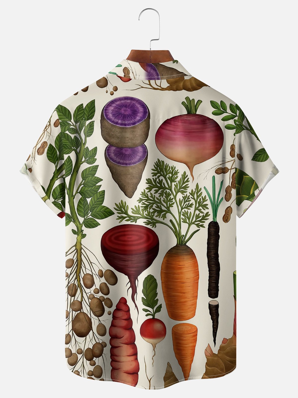 Moisture-wicking Onion Radish Sweet Potato Chest Pocket Casual Shirt