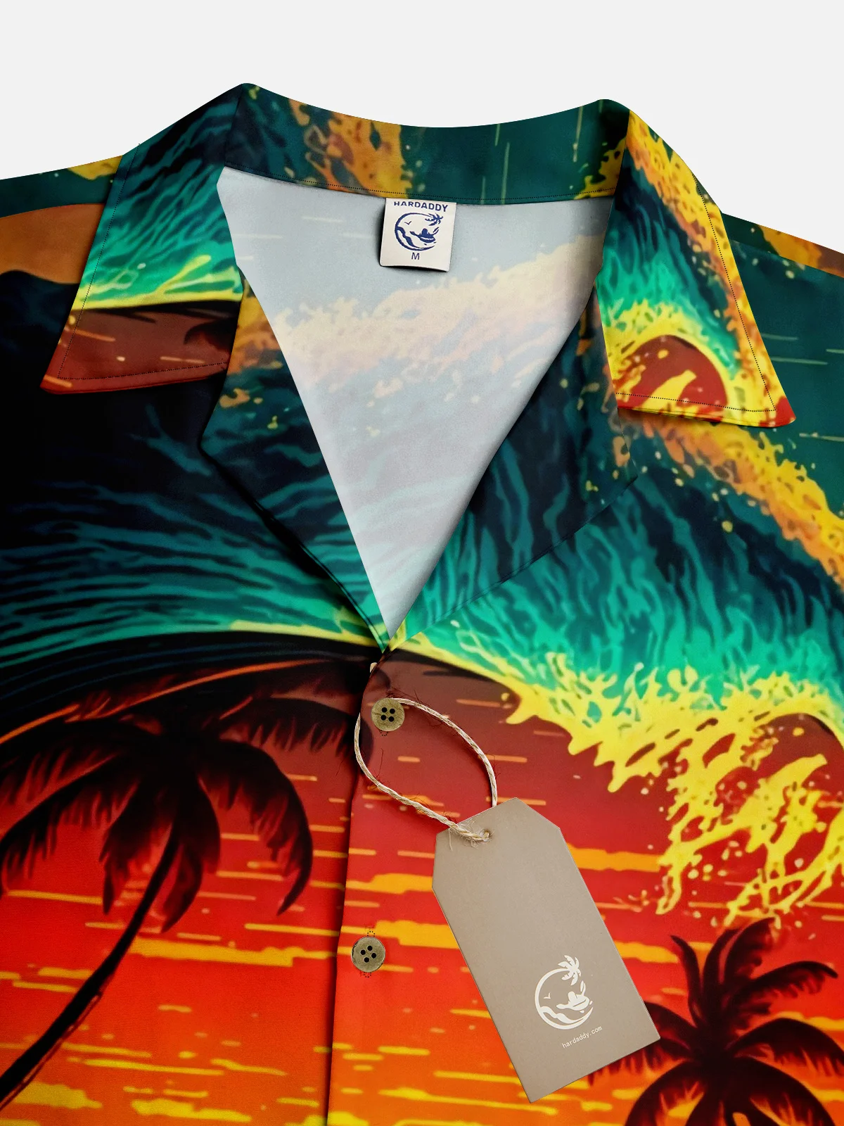 Moisture-wicking Breathable Beach Sunset Palm Aloha Shirt