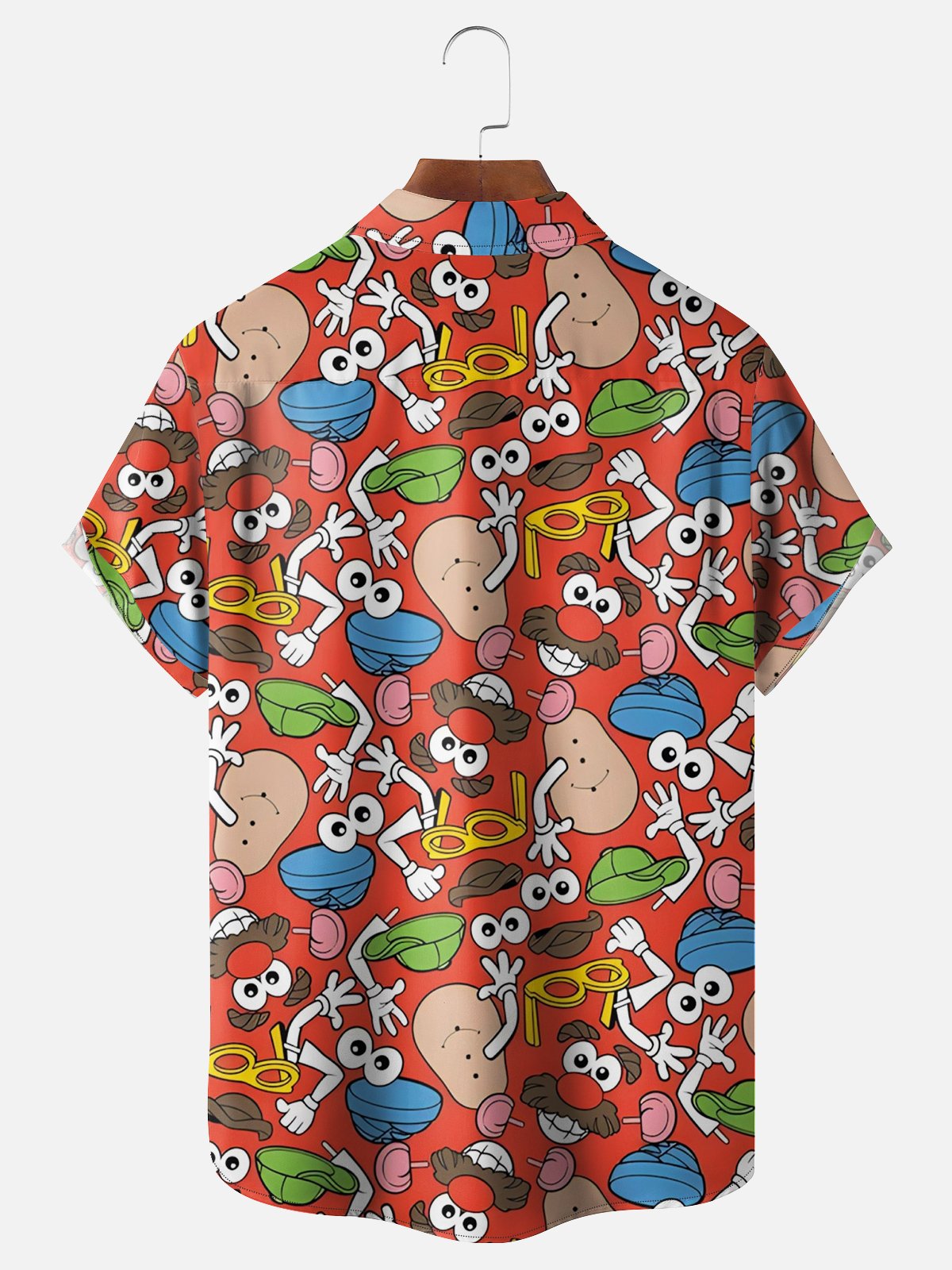 Moisture-wicking Cartoon Chest Pocket Casual Shirt