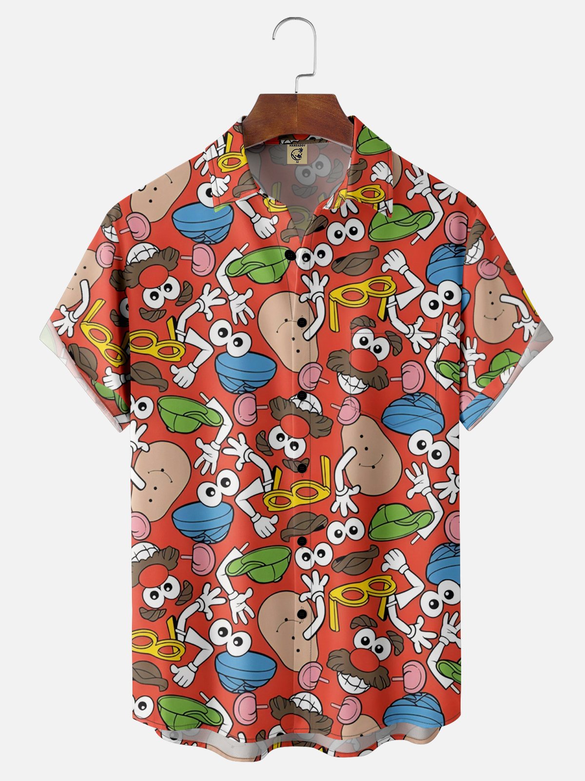 Moisture-wicking Cartoon Chest Pocket Casual Shirt