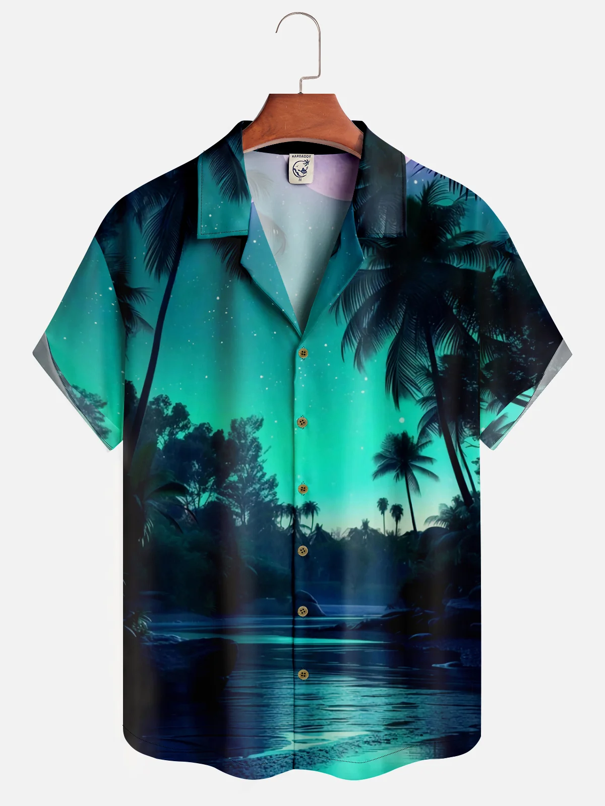 Moisture-wicking Coconut Tree Aloha Shirt