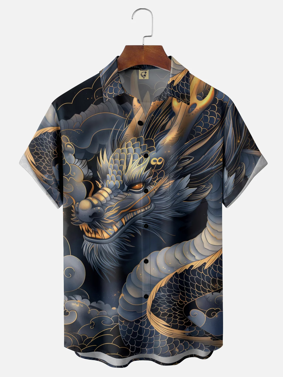 Moisture-wicking Dragon Chest Pocket Casual Shirt