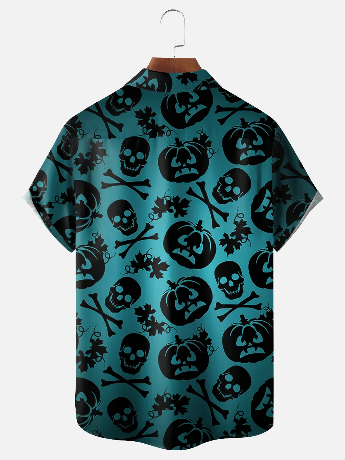 Moisture-wicking Halloween Chest Pocket Casual Shirt