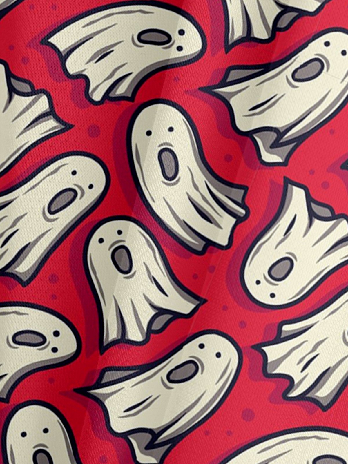 Sticker Ghost Hooded Long Sleeve Sweatshirt