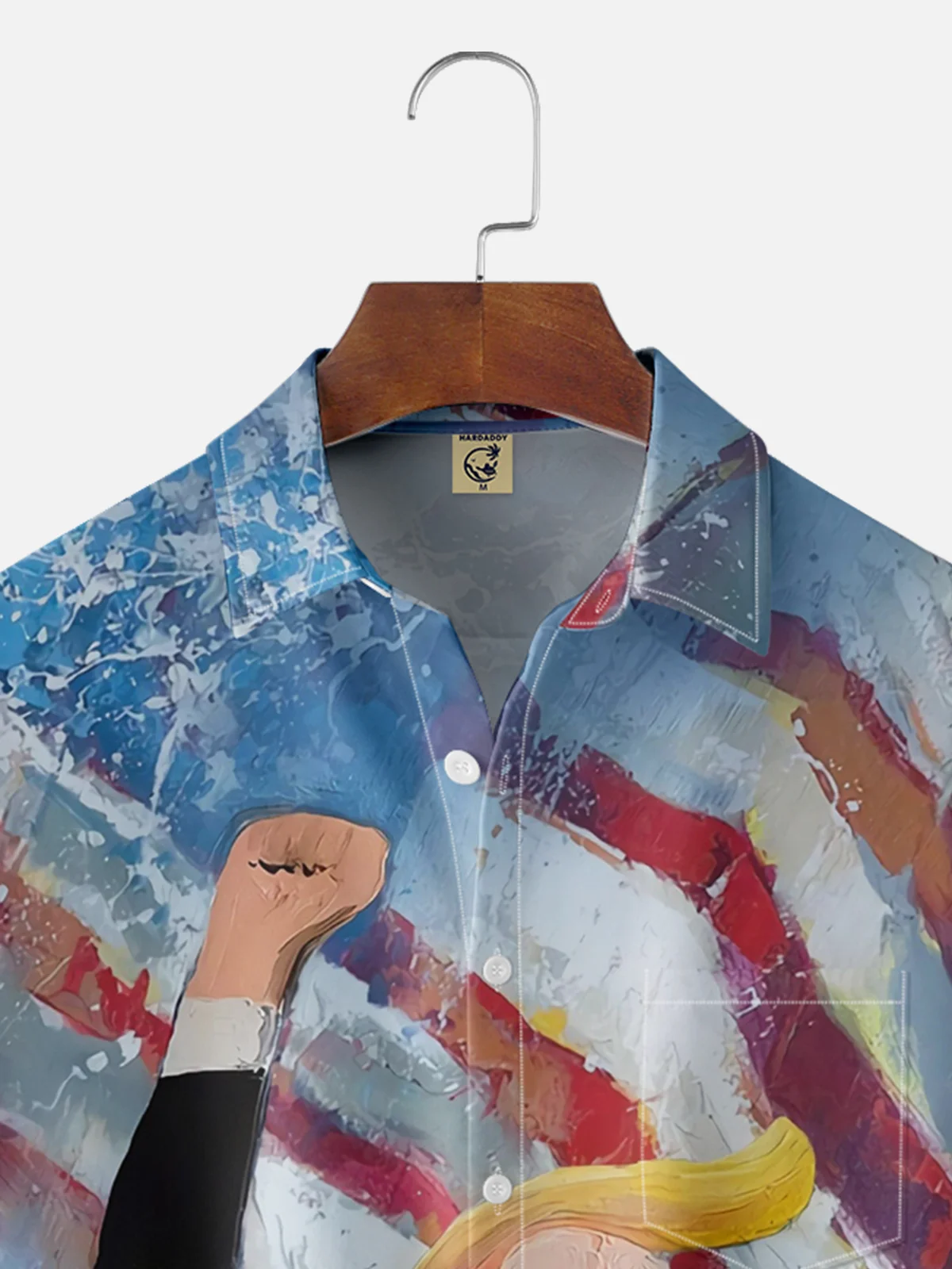 Moisture-wicking Fight American Chest Pocket Hawaiian Shirt