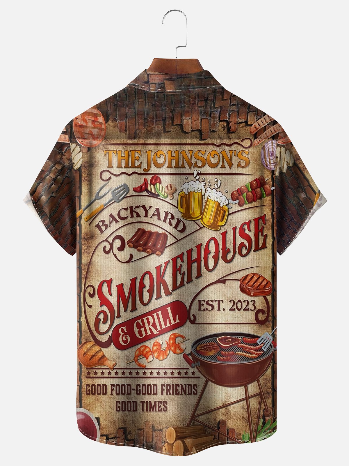 Moisture Wicking Camping BBQ Hawaiian Shirt