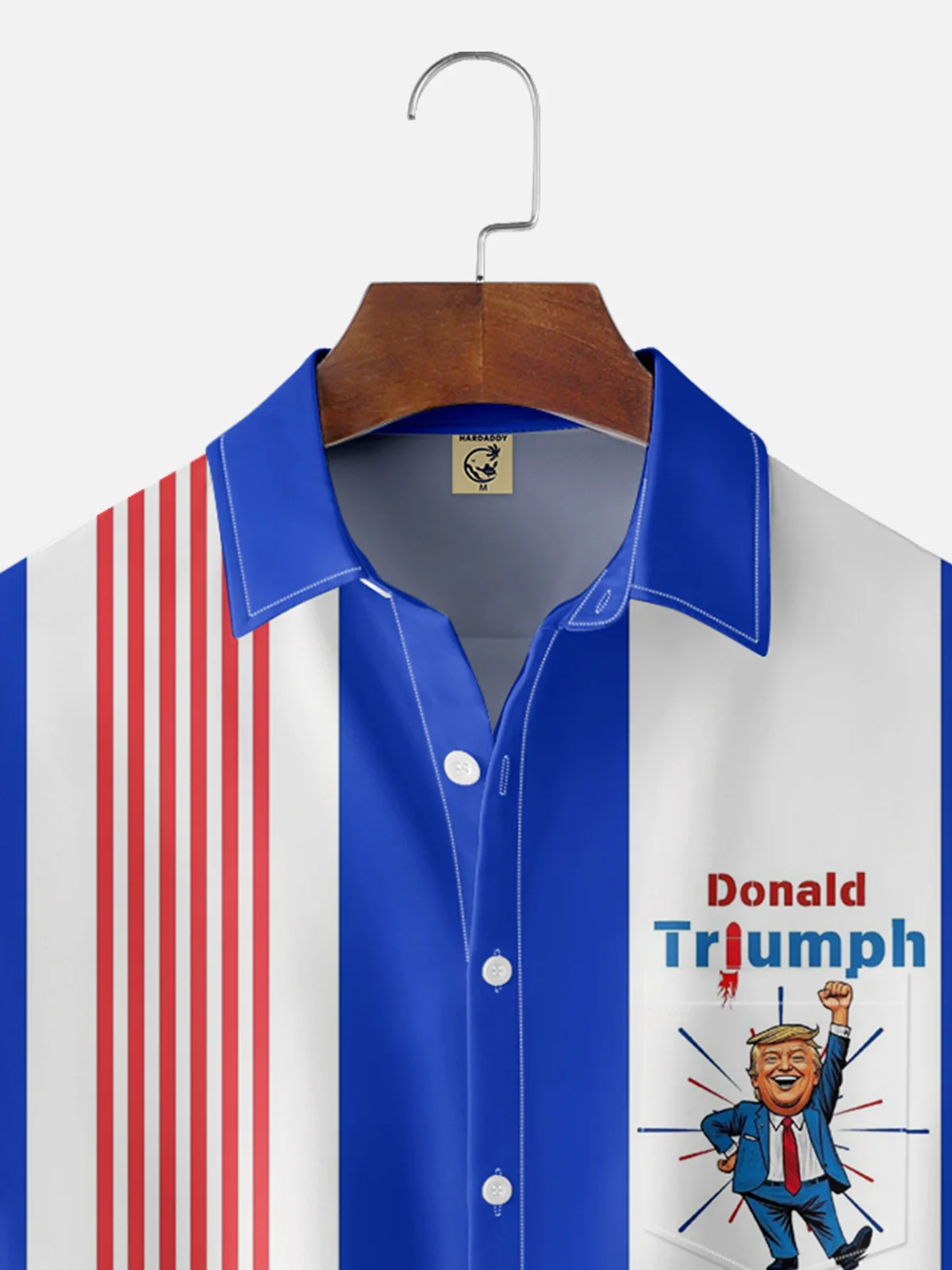 Moisture-wicking Fight Donald Trump Hawaiian Shirt I Stand With Trump Make America Great Again