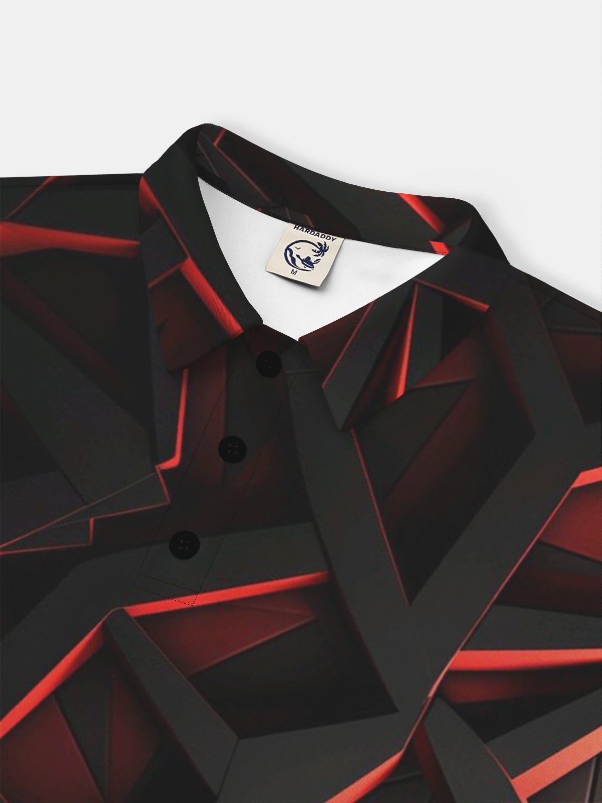 Moisture Wicking Long Sleeve Golf Polo 3D Abstract Gradient Geometric