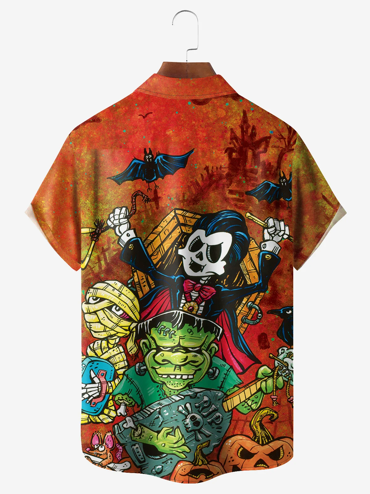 Halloween Ghosts Hawaiian Shirt By David Lozeau