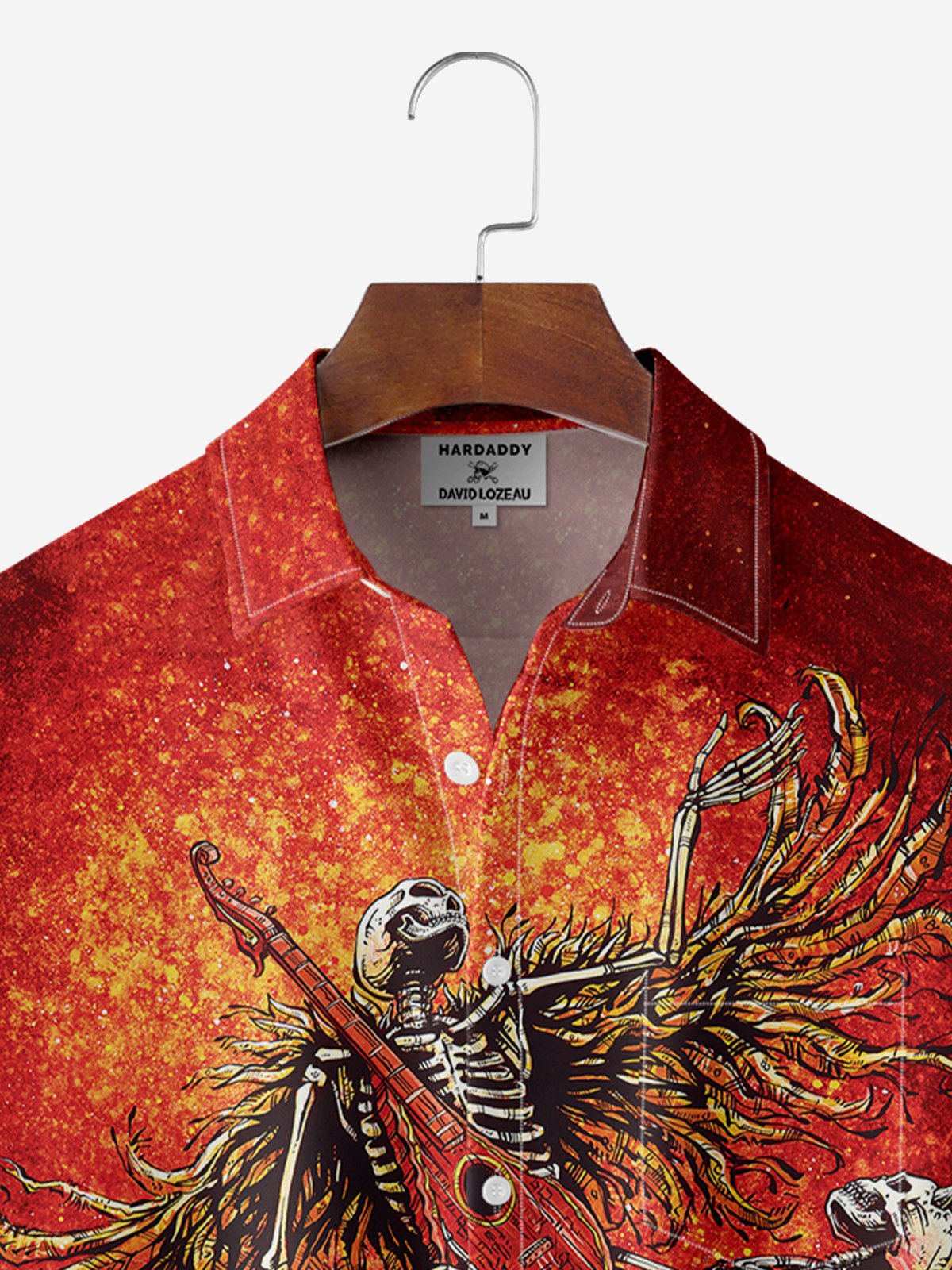 Fall Angle Guitar Player Hawaiian Shirt By David Lozeau