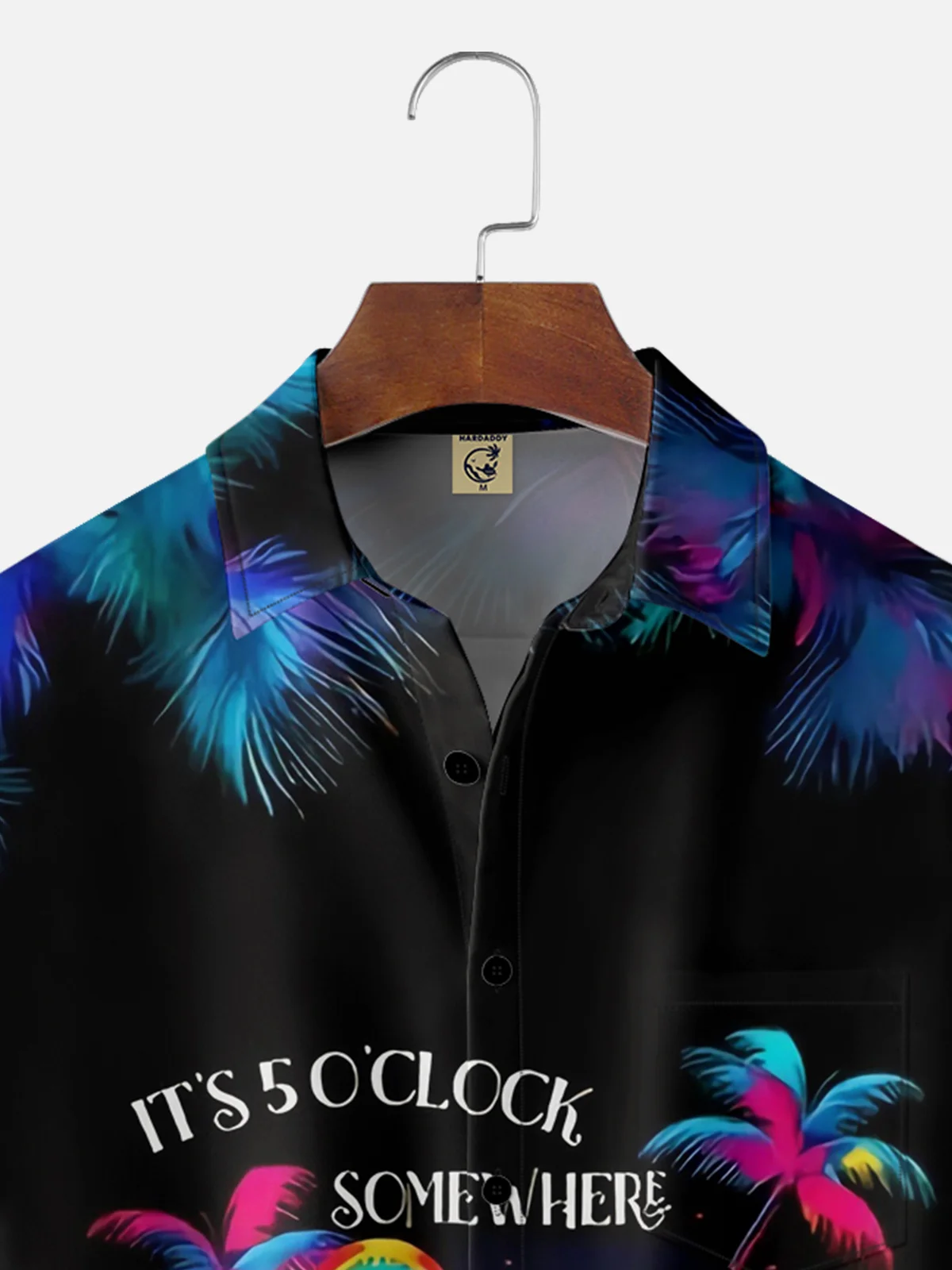 Its 5 O'clock Somewhere Chest Pocket Hawaiian Shirt