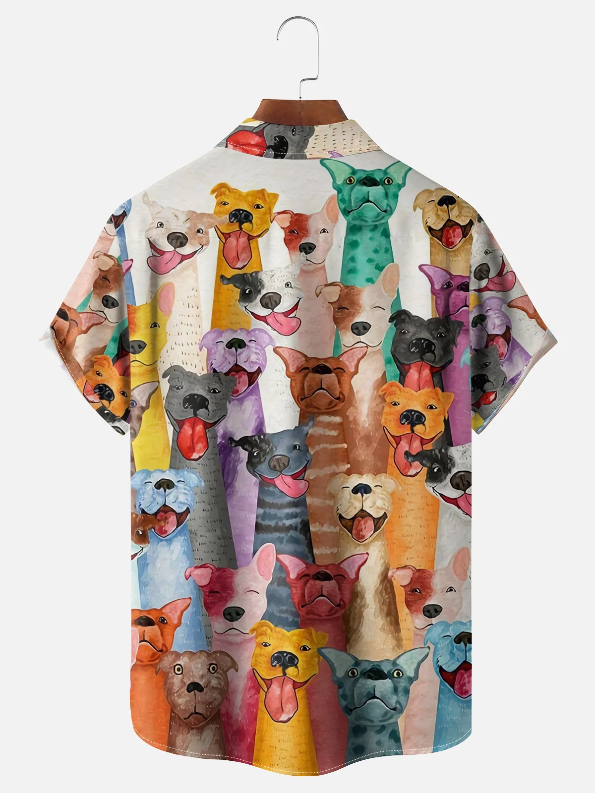 Moisture-wicking Dogs Chest Pocket Casual Shirt