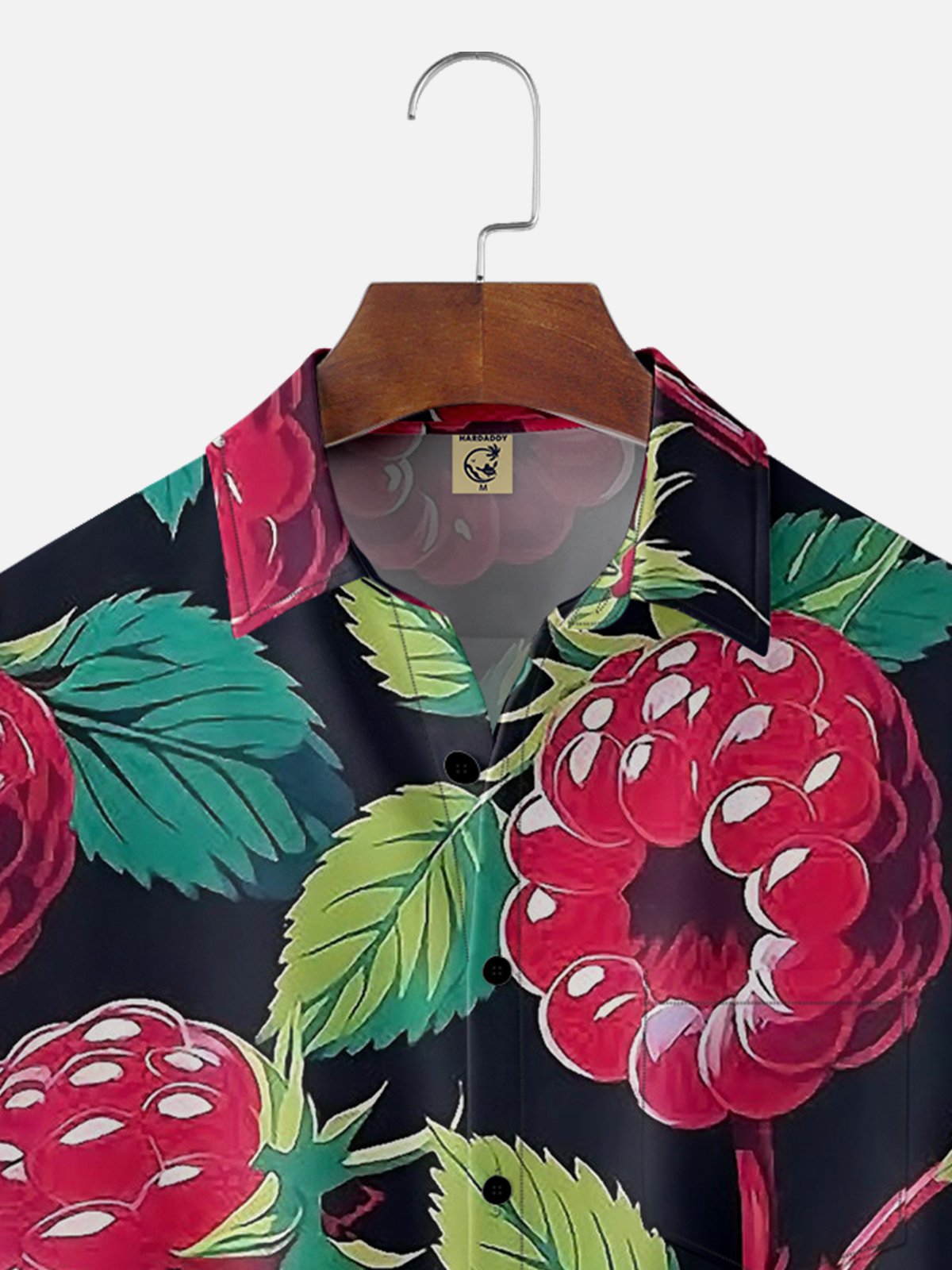 Moisture-wicking Raspberry Chest Pocket Hawaiian Shirt