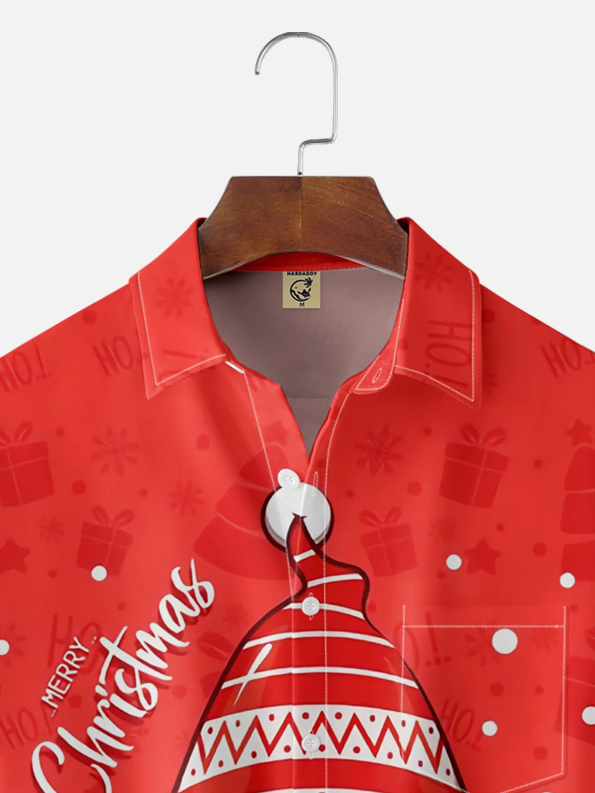 Moisture-wicking Christmas Gnomes Chest Pocket Casual Shirt