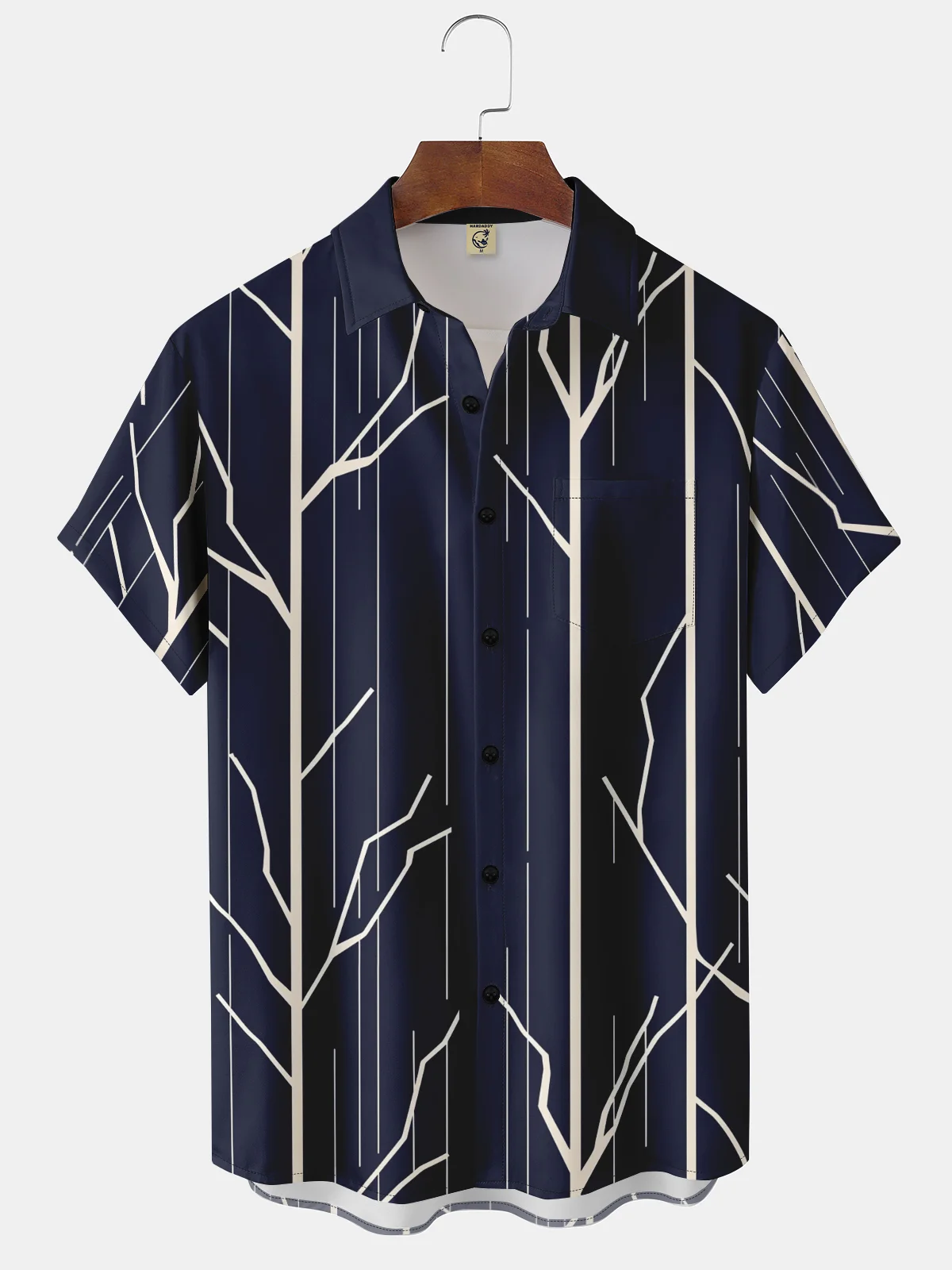 Moisture-wicking Striped Chest Pocket Casual Shirt