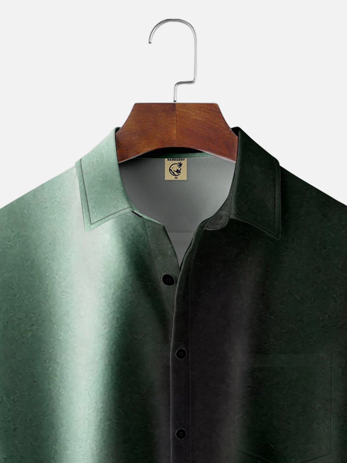 Moisture-wicking Gradient Color Chest Pocket Casual Shirt