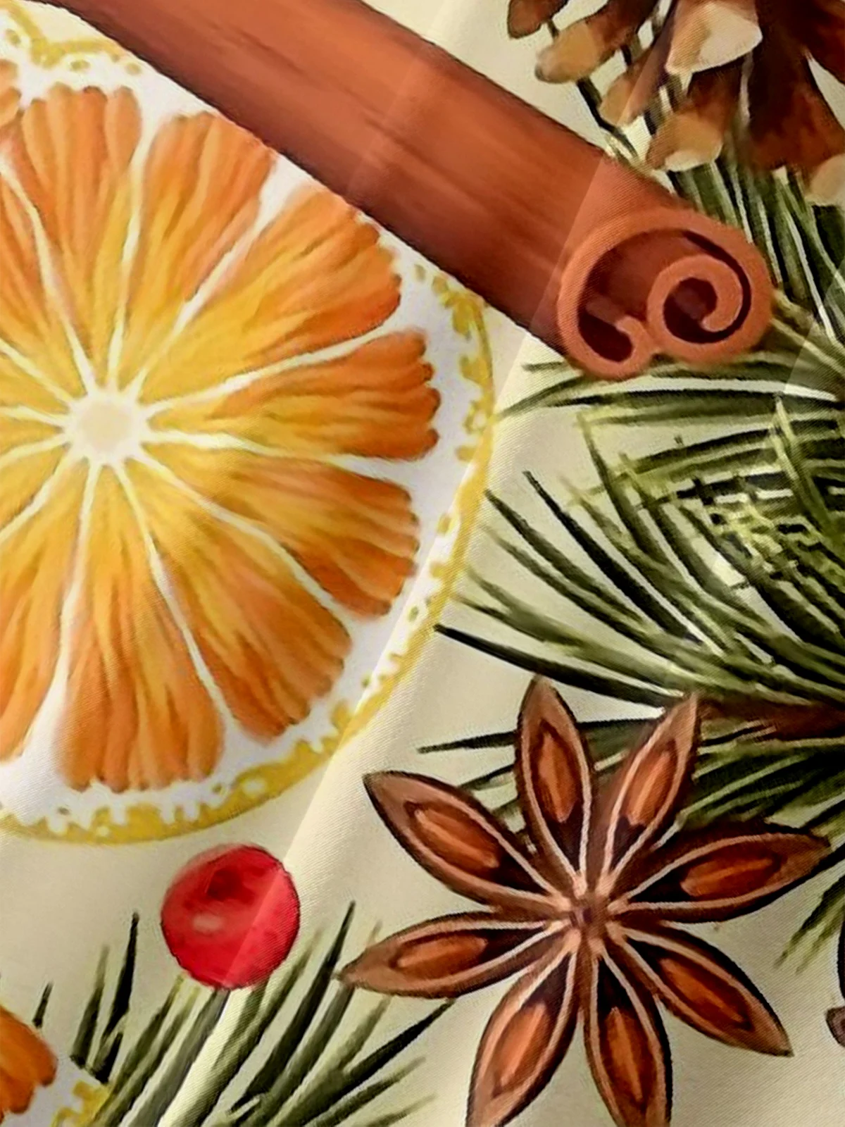 Moisture-wicking Cinnamon Orange Chest Pocket Hawaiian Shirt